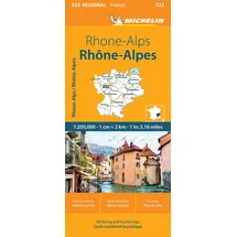 Michelin Rhone-Alps - Michelin Regional Map 523