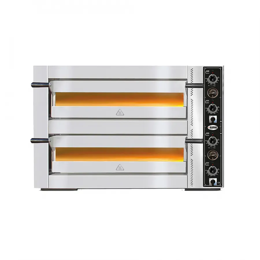 GMG Pizzaofen elektrisch | 4+4x Ø30 cm | 10kW 400V | 2 Backkammern