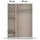 Rauch Wäscheschrank VOYAGER 140 x 194 x 53 cm Grau/Weiß