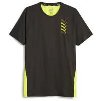 Puma Fit Triblend Ultrabreathe Tee T Shirt, Puma Black-yellow Burst, L