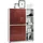 Vladon Highboard 79 x 105,5 x 35,5 cm Bordeaux / Weiß