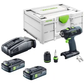 Festool T 18+3-Basic inkl. 2 x 4,0 Ah + Schnellladegerät + Systainer