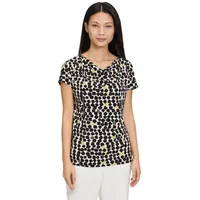 Betty Barclay Printshirt mit Wasserfallausschnitt in Beige/Schwarz | Gr.:
