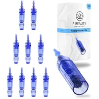 P-Beauty - Universal Nadelpatronen für A1 Dermapen Gerät - Microneedling mit Micronadeln für Hauterneuerung, Anti Aging, Aknenarben, Pigmentflecken - für alle A1 Derma Elektrik Pen - 10x 24-Pins