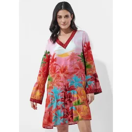 ALBA MODA Figurumspielende Tunika mit Volants in bunt, | Gr.: 42