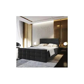 masseno Boxspringbett SLAT 180 x 200 cm H2 Schwarz