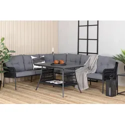 Dining-Loungeset Berlin ca. 173x196 cm Schwarz