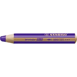 Buntstift, Wasserfarbe & Wachsmalkreide - STABILO woody 3 in 1 - Einzelstift - violett