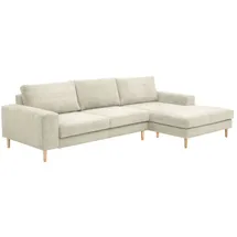 58 aufm Kessel SOFA mit Longchair rechts Kaylynn Cordstoff creme | Gr.: onesize