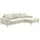 58 aufm Kessel SOFA mit Longchair rechts Kaylynn Cordstoff creme | Gr.: onesize