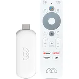 Homatics Stick HD Android TV Mediaplayer Stick Weiß (Full HD, HDMI, 5GHz WiFi, Sprachfernbedienung)