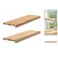 VidaXL Fensterbänke 2 Stk. Unbehandelt 80x25x2 cm Massivholz Eiche