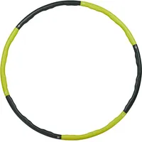 Relaxdays Hula Hoop Reifen, 98cm Ø, Fitnessreifen für Erwachsene, 1,2kg, zum Abnehmen, Bauchtraining, Massage, gelb/grau