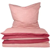SCHIESSER Doubleface Renforcé puderrosa/beere 155 x 220 cm + 80 x 80 cm