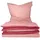 SCHIESSER Doubleface Renforcé puderrosa/beere 155 x 220 cm + 80 x 80 cm