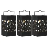 MARELIDA LED Solar Laternen - zum Hängen o. Stellen - warmweiße LED - H: 11cm - Lichtsens...