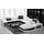 JV Möbel Wohnlandschaft Ecksofa Design Sofa mit USB Polster Sitz Ecke U Form Weiß PHM110