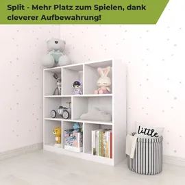 electroline Standregal Raumteiler 100 x 30 x 106 cm Weiß