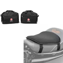 Set: Alukoffer Innentaschen passend für BMW R 1250 / 1200 GS / Adventure 04-21 Koffer Taschen Bagtecs MS1 + Gel Sitzkissen BMW R 1200 GS / Adventure Komfortkissen M Tourtecs schwarz