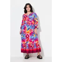 Angel Of Style by Happy Size Jerseykleid Maxikleid Batikprint Rot 50