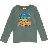 S.Oliver - Weiches Longsleeve mit strukturiertem Grafik-Print, Kinder, grau, 104/110