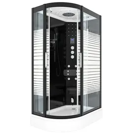 AcquaVapore Dusche Duschkabine D30-73M3L-EC Duschtempel Sauna 120x80 cm MIT 2K Scheiben Versiegelung