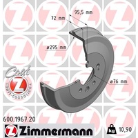 ZIMMERMANN Bremstrommel VW 600.1967.20