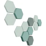 platino24 Akustikpaneele 12 Elemente Edition LOFT 3D I Ø 300mm Akustikplatten Schalldämmung Wand & Decke I Akustikschaum Schall-Absorber aus Basotect 30-70mm mit farbiger Akustikbeschichtung