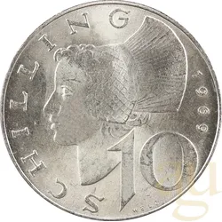 10 Schilling Silbermünze Republik Österreich