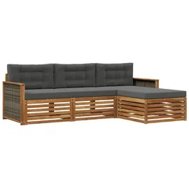 vidaXL Outdoor-Sofagarnitur 249,5 x 162,5 x 73 cm braun