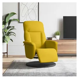 vidaXL Relaxsessel 356687 Samt 91 x 105,5 x 91 cm Gelb mit Fußteil