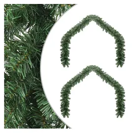 vidaXL Weihnachtsgirlande 2 pcs Grün 20 m PVC