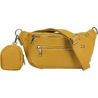 Samantha look Gürteltasche echt Leder, Made in gelb