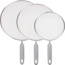 Onvaya ONVAYA® Pfannenspritzschutz | 3-TLG. Set | ∅ 20-29 cm | rostfreier Edelstahl | Spritzschutz Pfannen | Fettspritzschutz