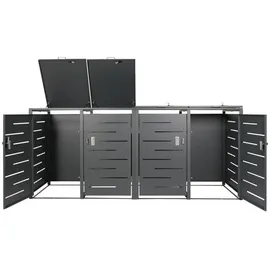 Proregal Mülltonnenbox 116,5 x 263 x 80 cm anthrazit