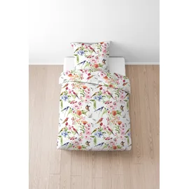 biberna 616315 Mako-Satin Weiß 155 x 220 cm + 2 x 80 x 80 cm