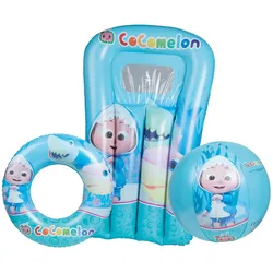 Happy People Cocomelon 3er Strandset - Wasserball, Schwimmring & Luftmatratze