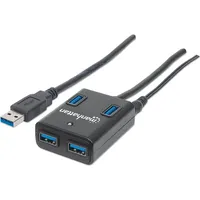 Manhattan USB-Hub, 4x USB-A 3.0, USB-A 3.0 [Stecker] (162302)