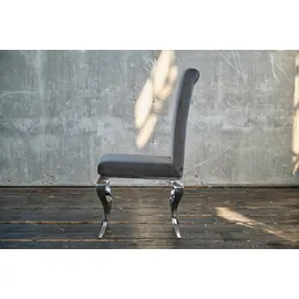 KAWOLA Esszimmerstuhl LEIA Barock Velvet grau