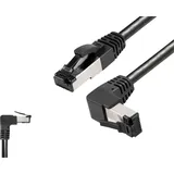 BKL Electronic 144025 RJ45 Patchkabel CAT 8.1 S/FTP 2m Schwarz Halogenfrei 1St.