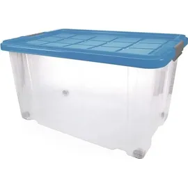 Maier Sports Kunststoffbehälter eck.55l PP transp.L600xB400xH300mm m.Deckel u.Rl.MAIER