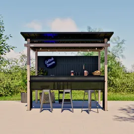 Sojag Outdoorbar Munich Lichtgrau 258 cm x 260 cm x 230 cm