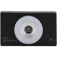 Digitalkamera, Kinder-Digitalkamera, Kinderkamera, Kamera mit Fülllicht, 4K HD Retro CCD, 8-facher Zoom, für Studenten, Teenager, Jungen, Mädchen, Senioren (Black)