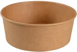ABENA® Pappschale, braun, Ø 18,7 cm, 1100 ml 1999902517 , 1 Karton = 6 Packungen à 50 Stück
