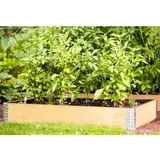 Buri Hochbeet-Rahmen 120 x 80 x 80 cm Holz