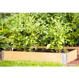 Buri Hochbeet-Rahmen 120 x 80 x 80 cm Holz