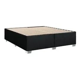 vidaXL Boxspringbett mit Matratze Schwarz 180x200 cm Stoff