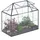 Relaxdays Gewächshaus Glas Schwarz/Transparent 0 mm 0,09 m2