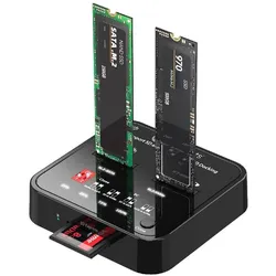 CoreParts MS-CLONER-M2-SD, Schwarz, Kunststoff, USB Typ-C, Kopieren, SD, 6000 MB