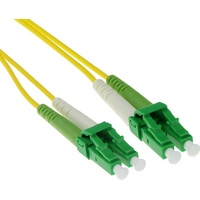 ACT 20 meter LSZH Singlemode 9/125 OS2 fiber patch cable duplex with LC/APC8 connectors (CAT7, 20 m), LC Gelb
